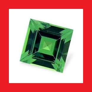 TSAVORITE - EMERALD GREEN SQUARE FACET - 0.19cts