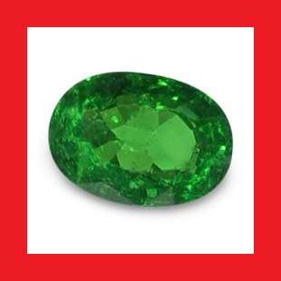 TSAVORITE - BEST EMERALD GREEN OVAL FACET - 0.615cts