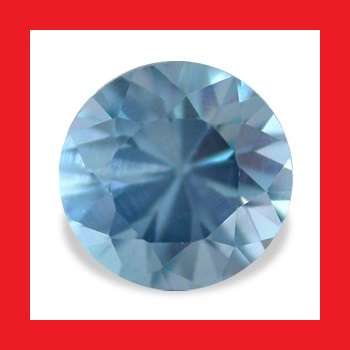 ZIRCON (NATURAL CAMBODIA) - BLUE ROUND DIAMOND CUT - 0.360cts
