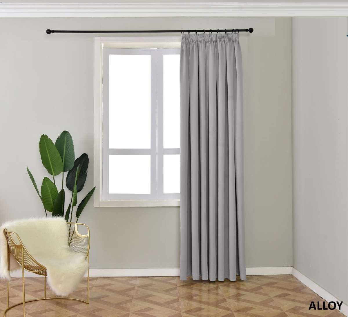 Messene Self Lined 265 X 218cm Taped Curtain (60% Blockout Curtain )