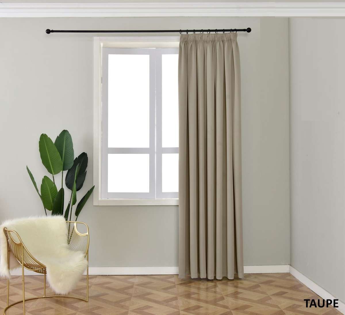 Messene Self Lined 265 X 218cm Taped Curtain (60% Blockout Curtain )