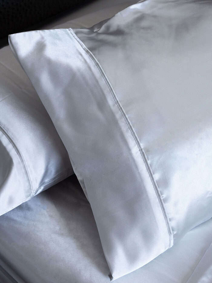 Satin Silver Sheet Set