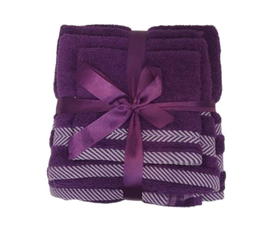 Plush Purple 3PC Towel Set