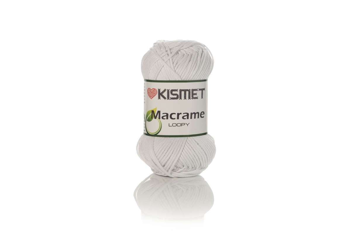 MACRAME LOOPY COLOUR 401 200g WHITE
