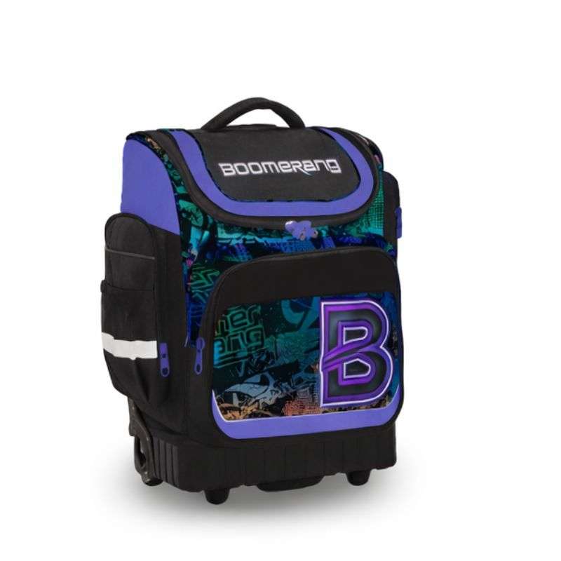 Boomerang Legand Hardbase XL Trolley- Purple Print /Grey