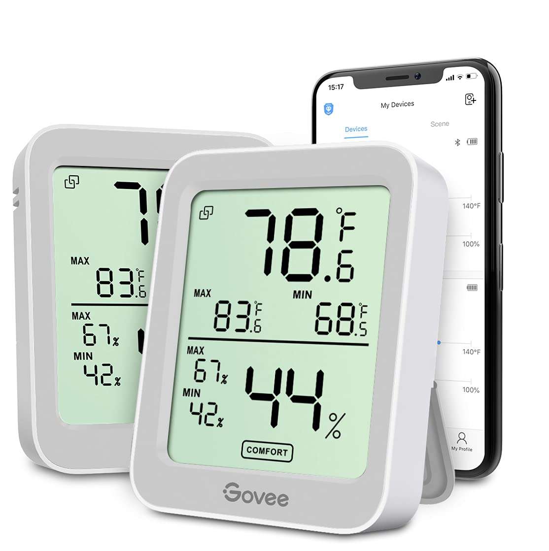 Govee Bluetooth Hygrometer 2 pack (Grey)
