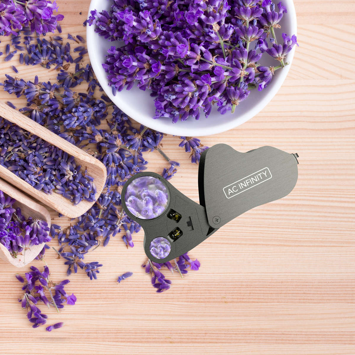 AC INFINITY JEWELERS LOUPE, POCKET MAGNIFYING GLASS WITH LED LIGHT & DUAL LENSES