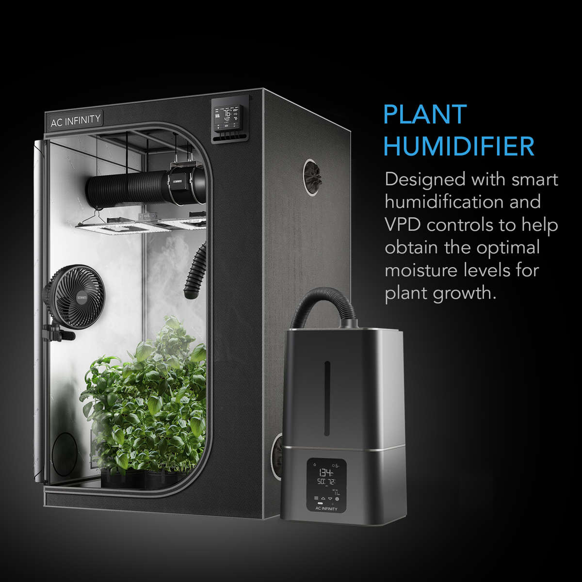 AC INFINITY CLOUDFORGE T7 GEN2, ENVIRONMENTAL PLANT HUMIDIFIER, 15L, SMART CONTROLS, TARGETED VAP...
