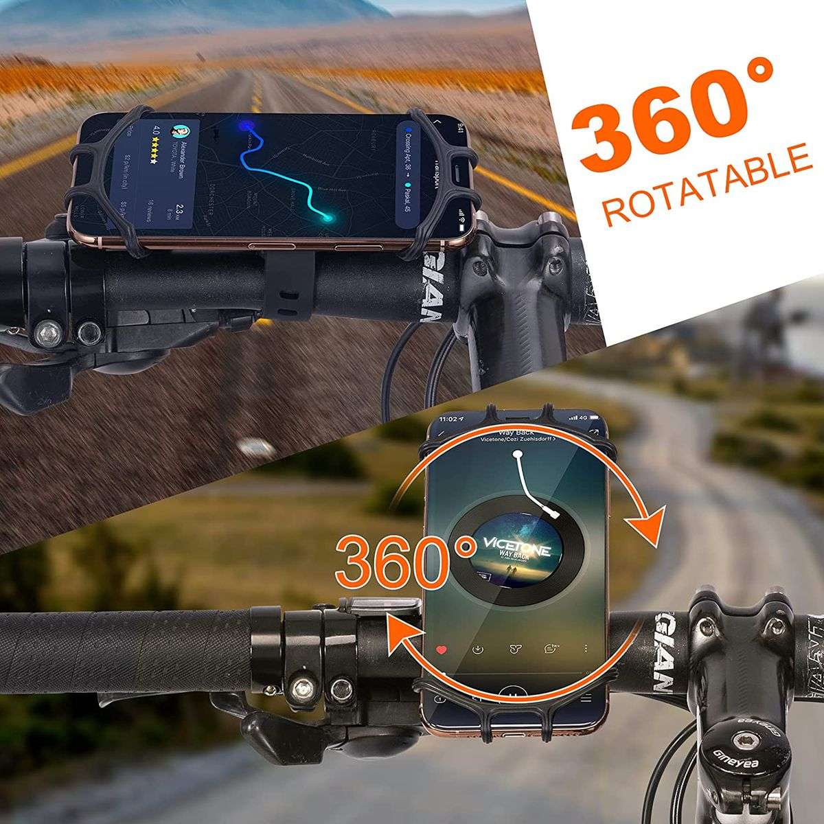 Fluir Essential Bicycle 360 Rubber Phone Holder