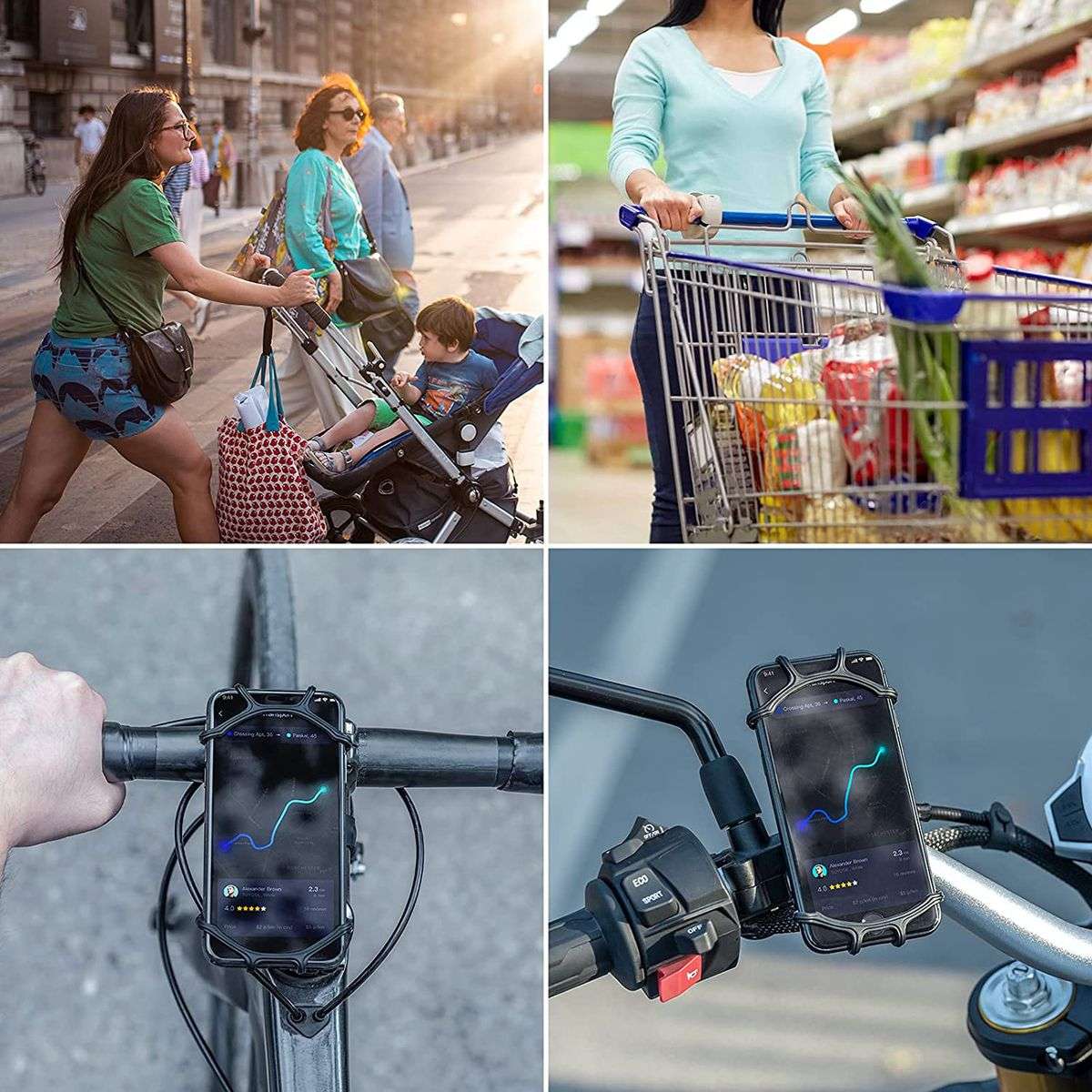 Fluir Essential Bicycle 360 Rubber Phone Holder
