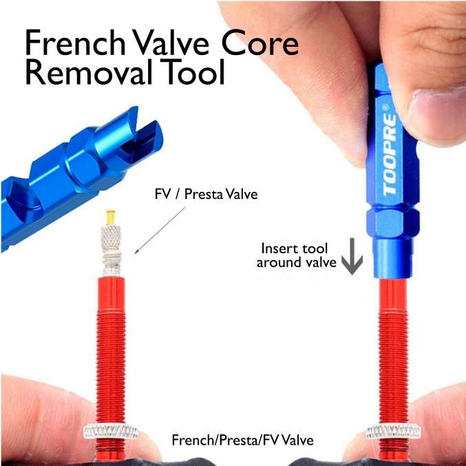 Toopre Workshop 3 in 1 Bicycle Valve Core Tool Presta/Schrader Valves