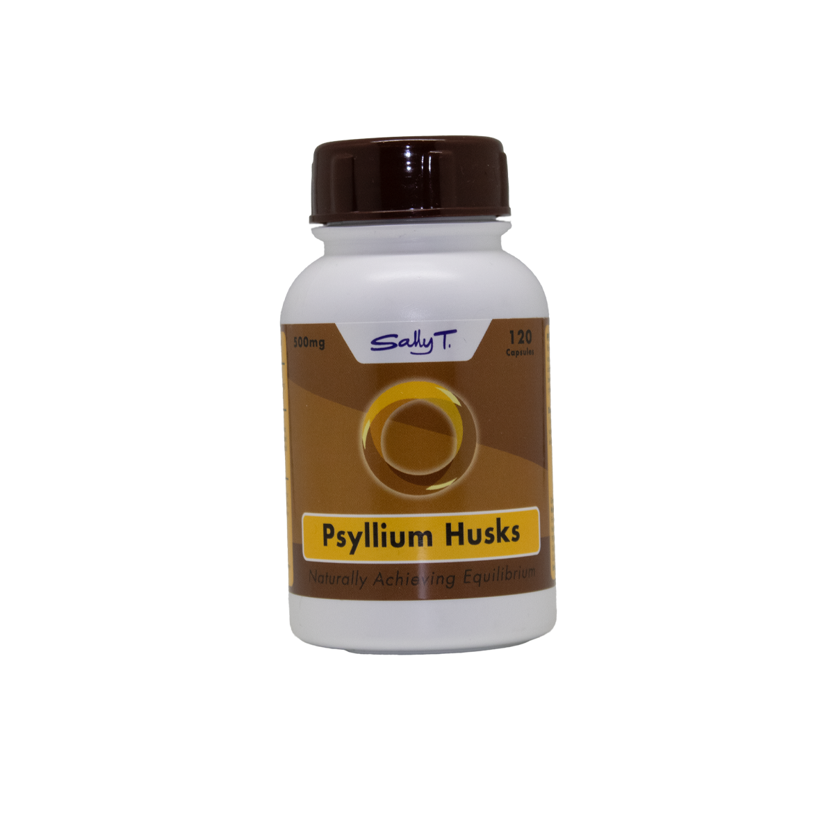 Sally T. Psyllium Husks, 500mg/capsule, 120 capsules. Refined Roughage