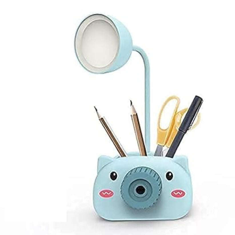 Cute Desk Lamp for Kids, with Pencil Cutting/pen Holder, (Pink)