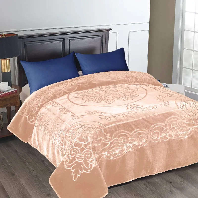 Camel - Luxury Mink Blanket 220x200cm - Warm Winter Fleece