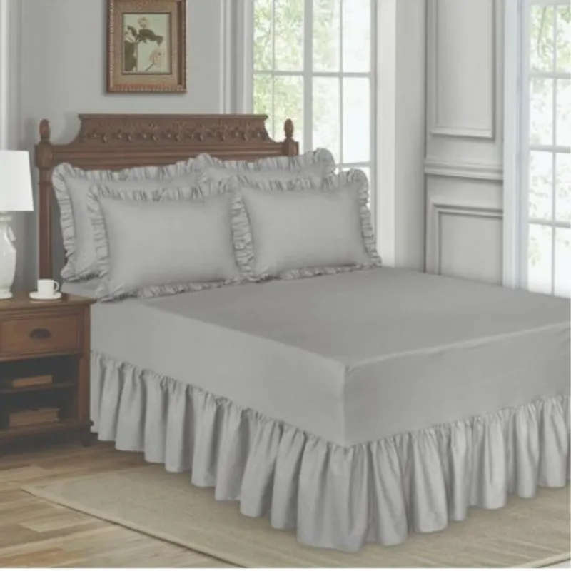 Frilled Valance Fitted Sheet-Easybed sheet Set polyster - 5 Pack - Queen