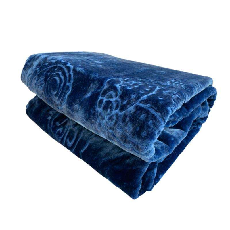 Queen Size Pure Mink Super soft Blanket Embossed Pattern