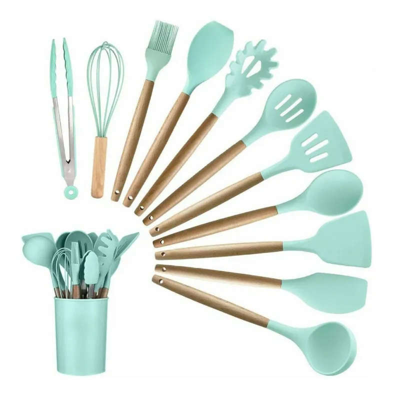 Silicone Kitchen Utensil Set - Light Pink