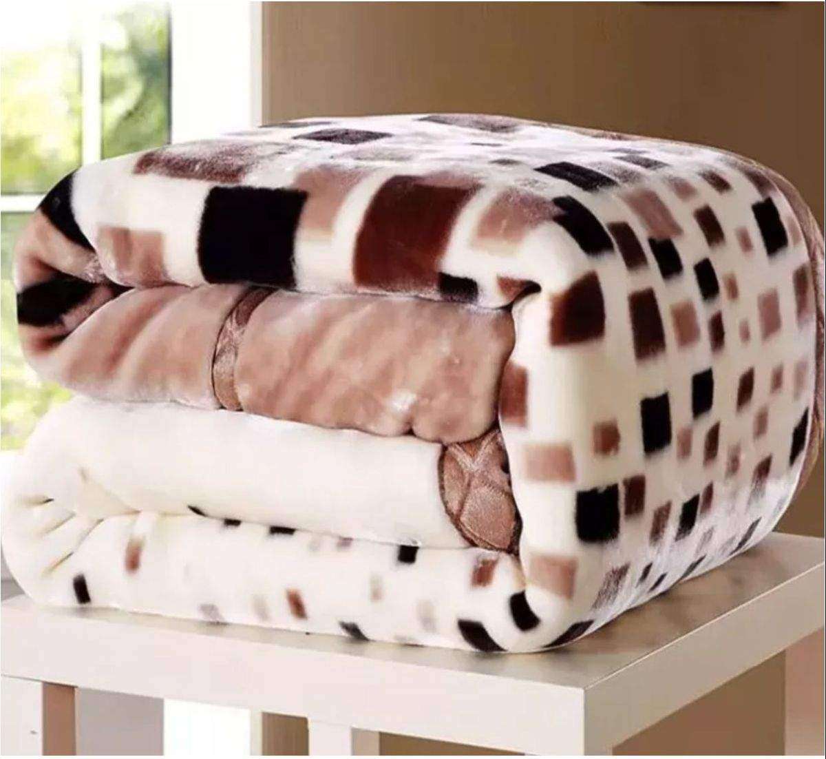 SMTE 2Ply High Quality Extreme Warm Winter Blanket - Dijon with keychain