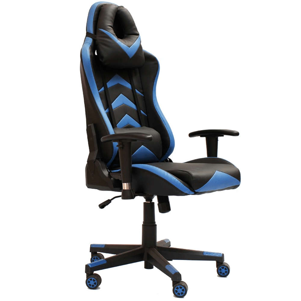 SMTE Professional Gaming Chair - 802 - Blue, Black with keychain