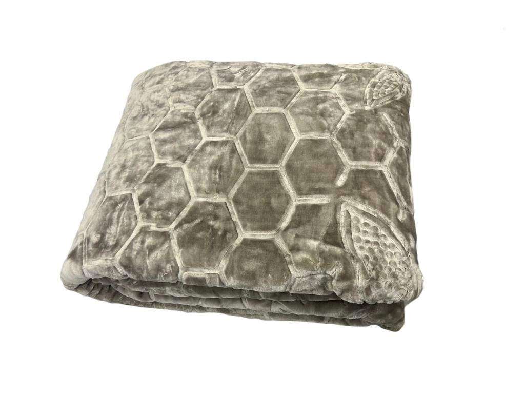 SMTE Super Soft Mink Cozy Blanket -  (Beige) with keychain