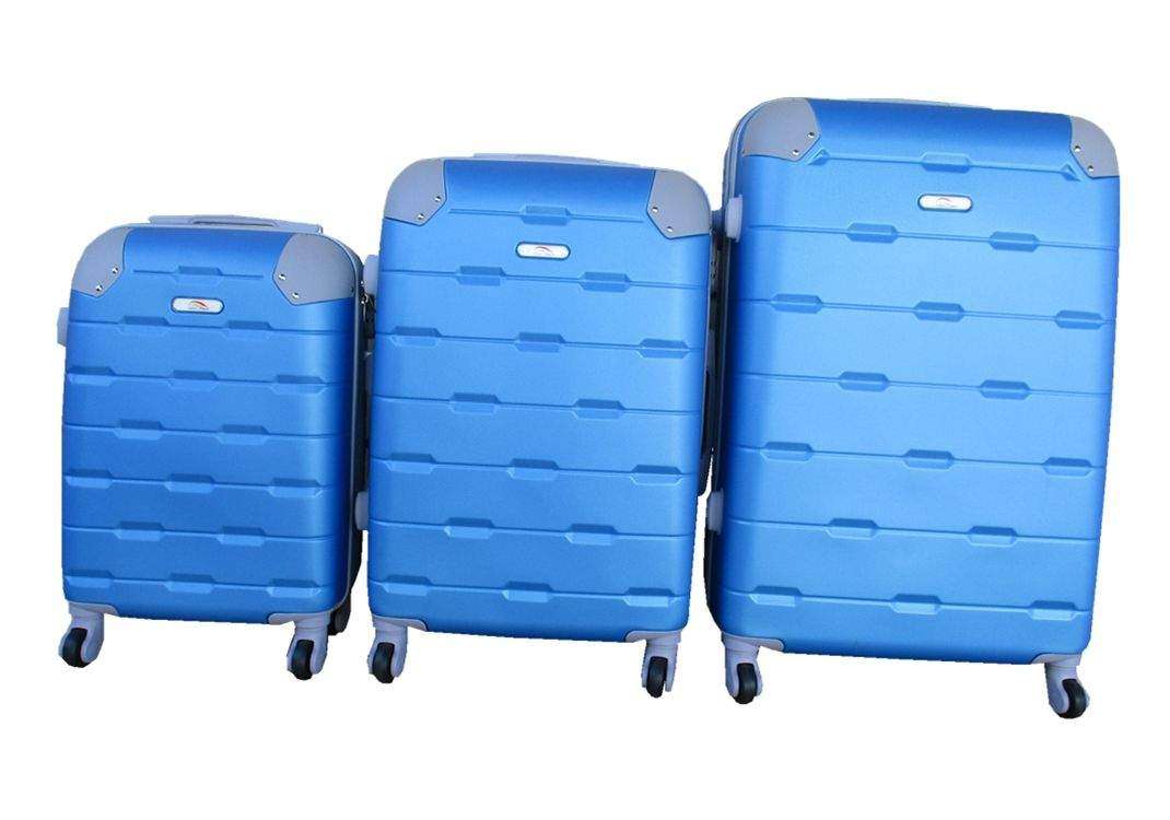 SMTE 3 Piece Luggage Set - Blue with keychain