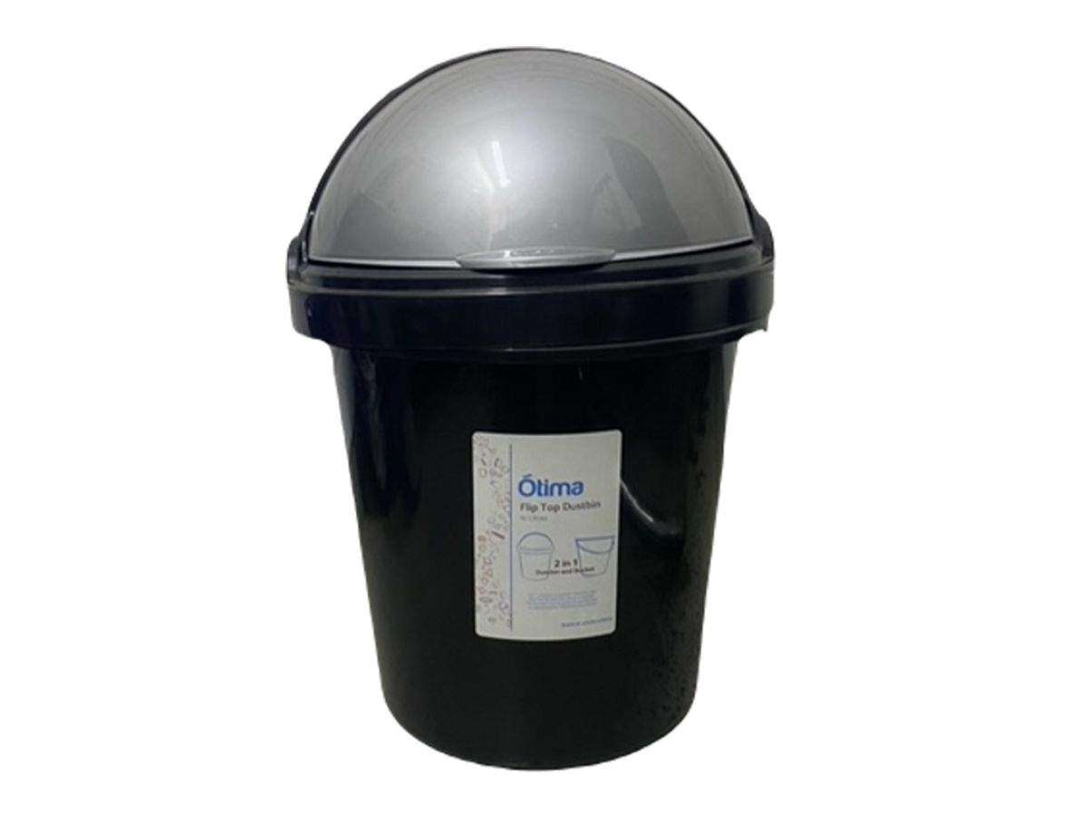 SMTE Otima Dustbin And Flip Lid 12L with keychain