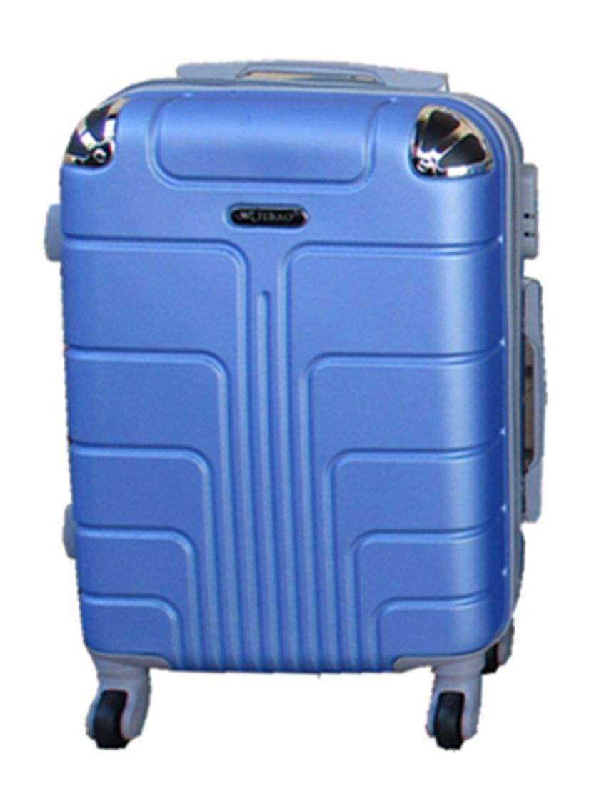 SMTE Luggage 20-inch Suitcase - Blue with keychain