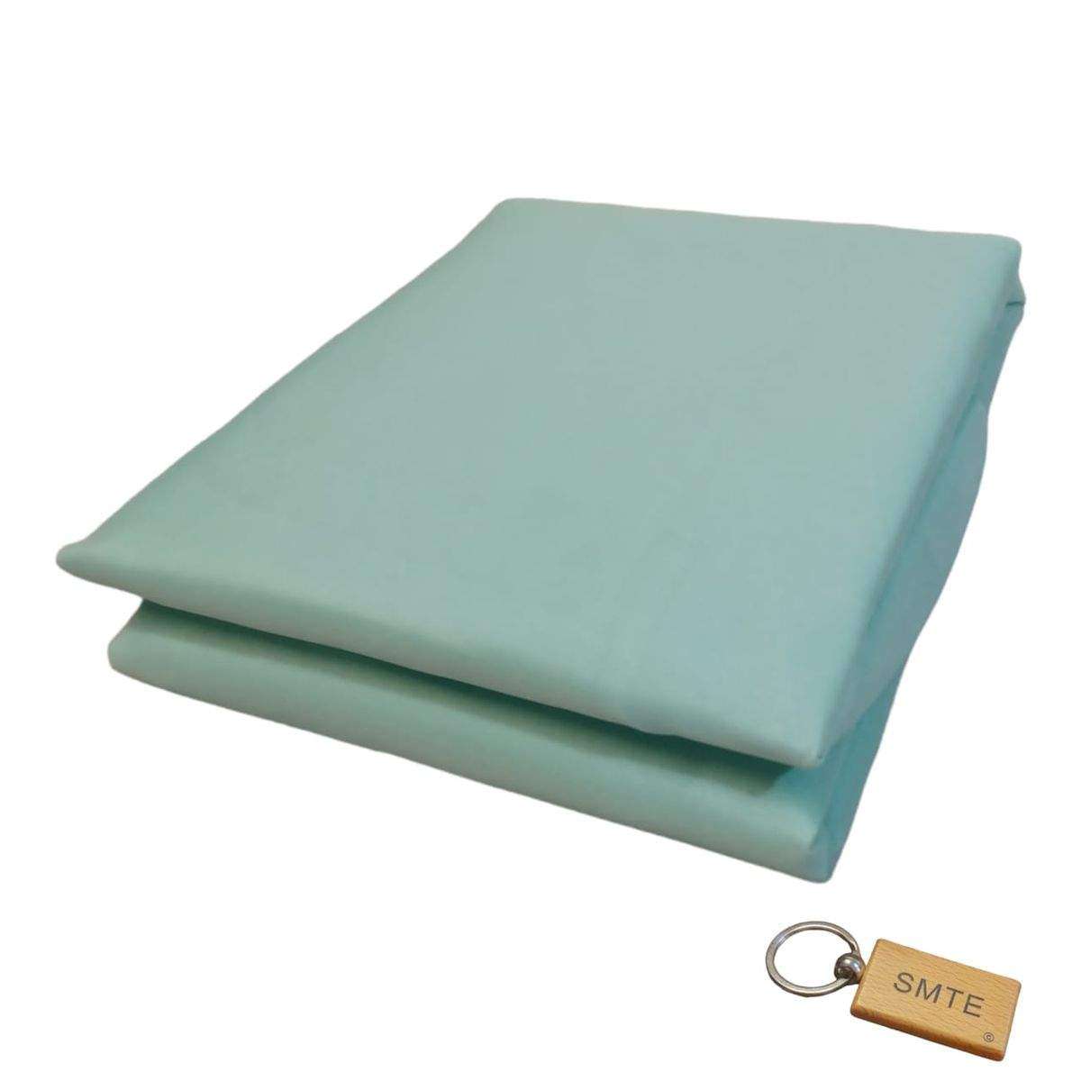 SMTE Luxurious Microfiber Bed Sheets: 150x189cm+Smte Keyring - Light Green with keychain