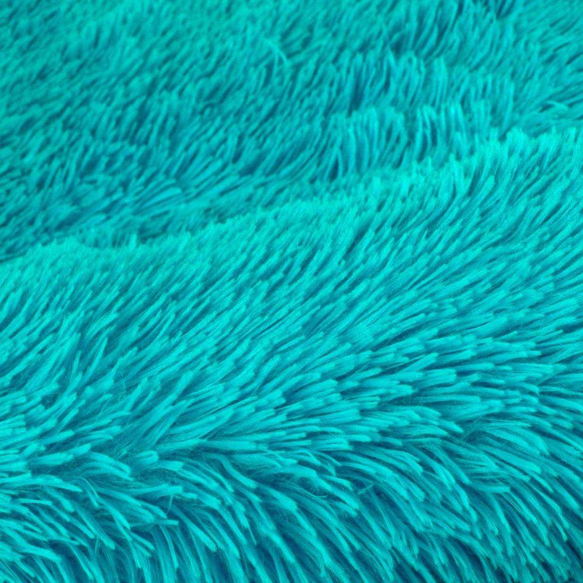 SMTE Light fluffy shaggy Rug/Carpet - Teal with keychain