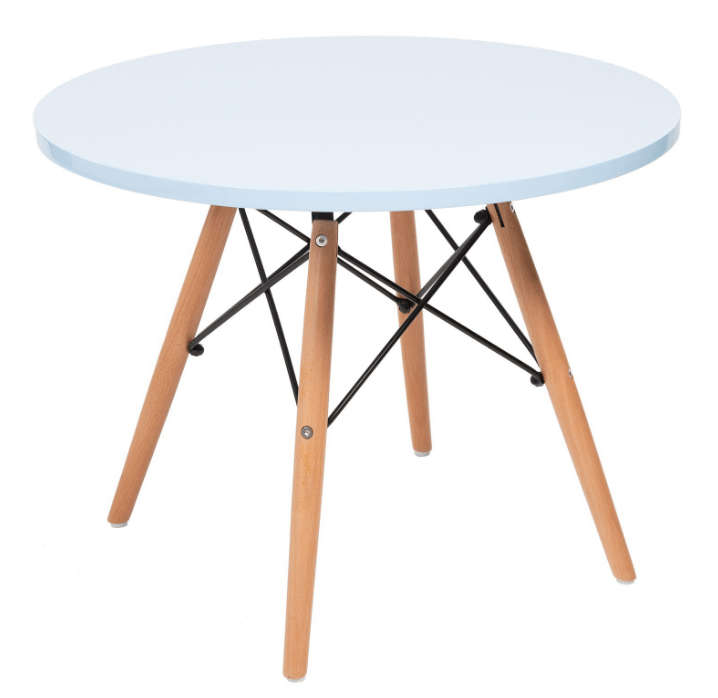 SMTE Dining Table with Wooden Legs with keychain