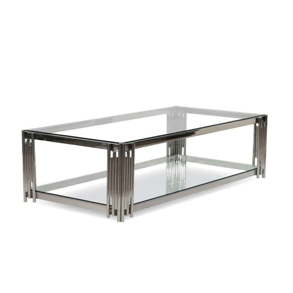 SMTE Rectangular Royal Silver Coffee Table with keychain