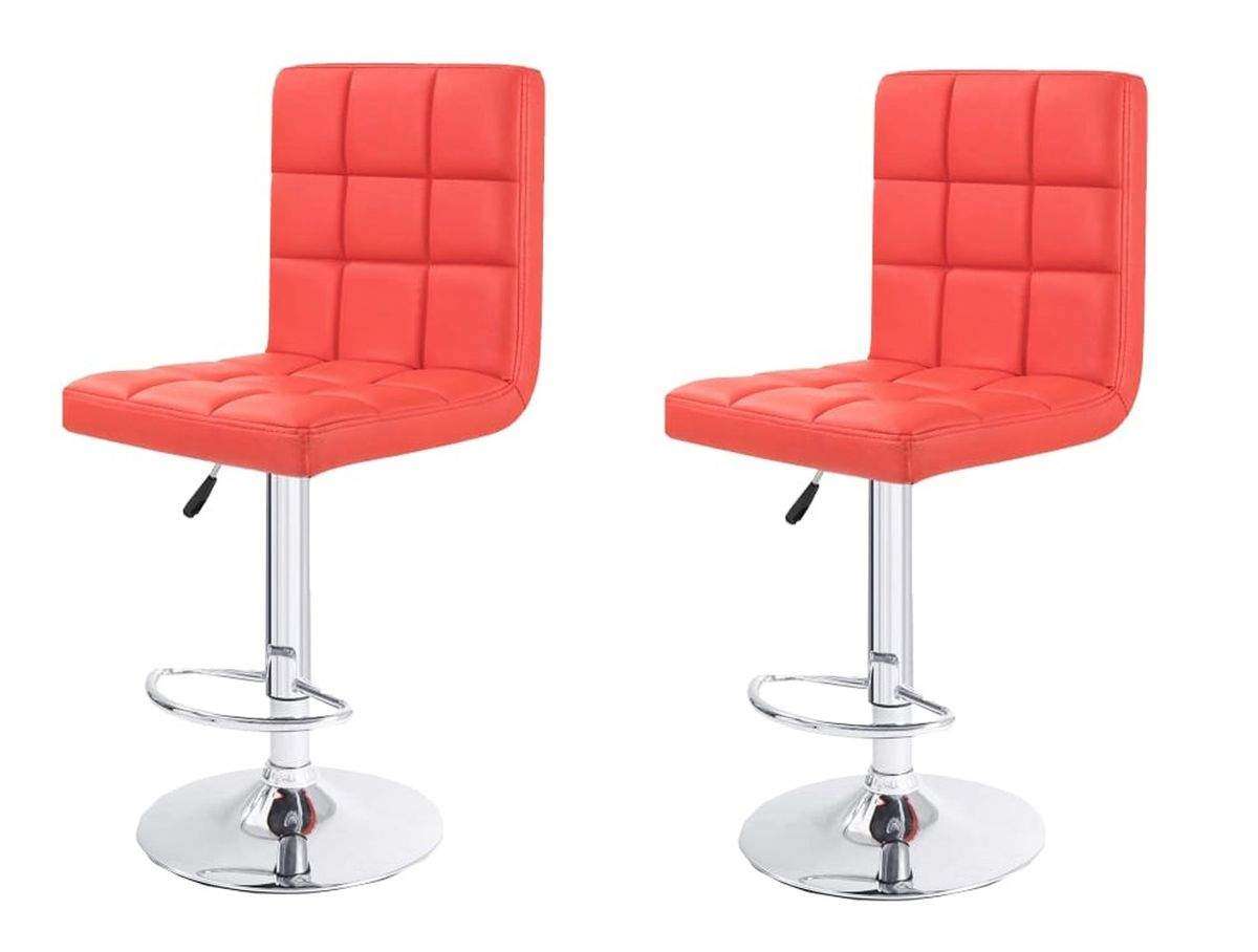 SMTE Bar / Kitchen Counter Stools - Set of 2 - Red Colour with keychain