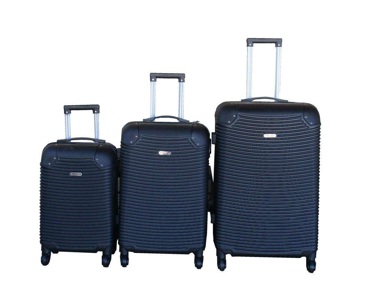 SMTE Black ABS Hardshell Luggage Set - 3-Piece Spinner Wheels Secure Lock with keychain