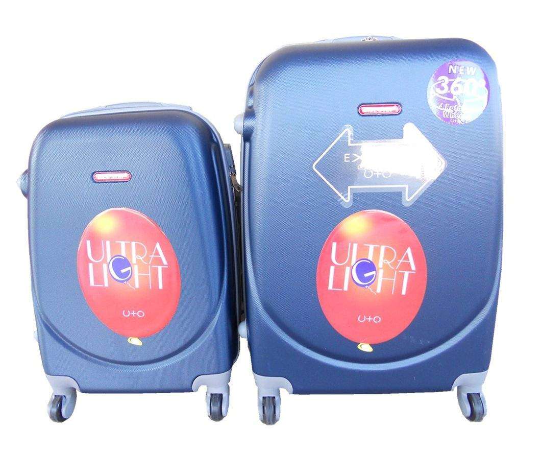 SMTE 2 Piece Premium Luggage Set - Navy with keychain