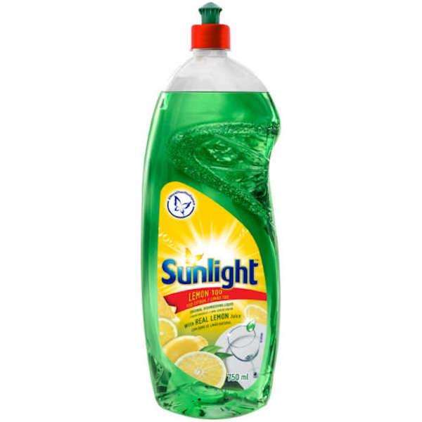 SMTE Sunlight Dishwashing Liquid Lemon 100 750ml - 5 Pack with keychain