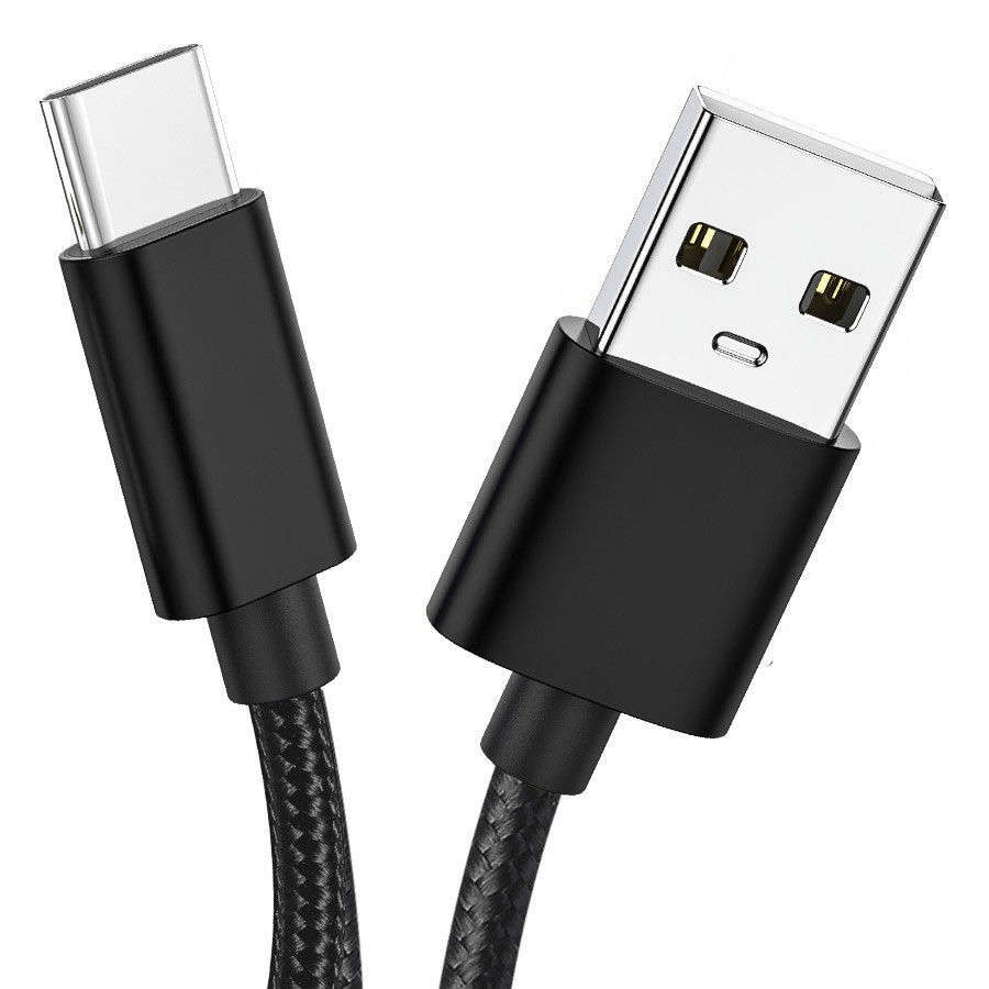 SMTE Fast charging USB Charging Cable - Black (C-Type) with keychain