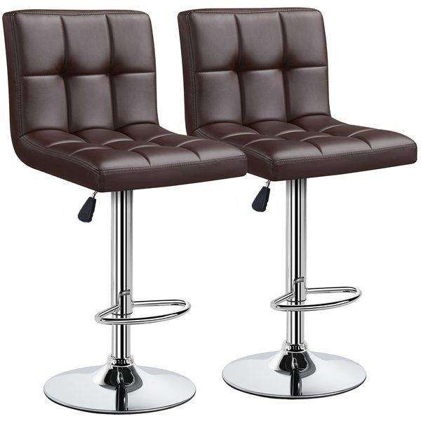 SMTE Bar Stools / Kitchen Counter Stools ? 2 Pack- Brown Colour with keychain