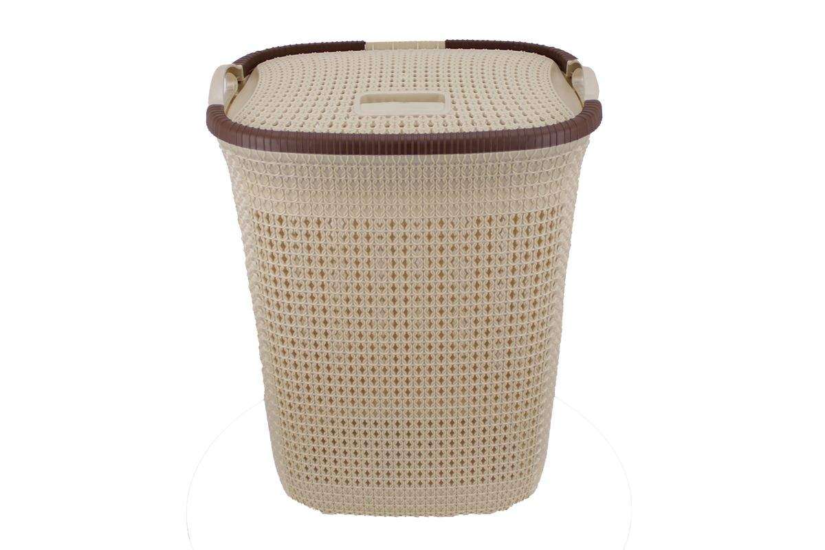 PLASTIC LAUNDRY BASKET WITH LID