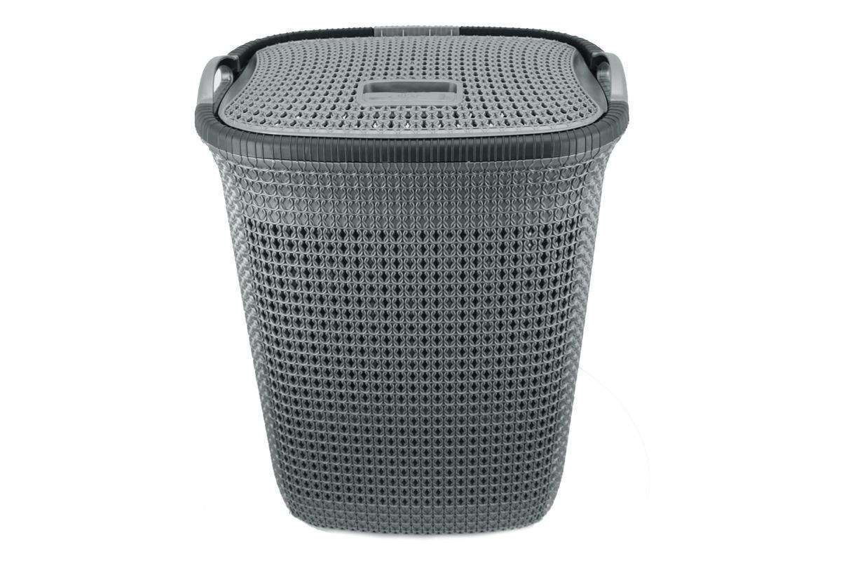 PLASTIC LAUNDRY BASKET WITH LID