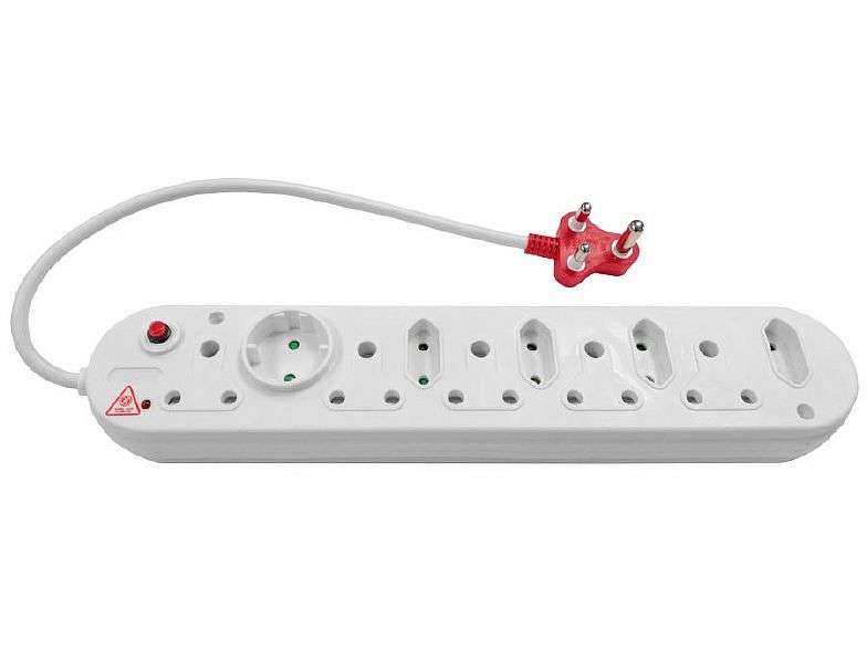 MULTIPLUG 10WAY 5 X 16A 5 X 5A 0.5M CORD