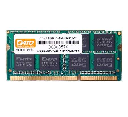 8G DDR3 1600 DATO RAM LAPTOP