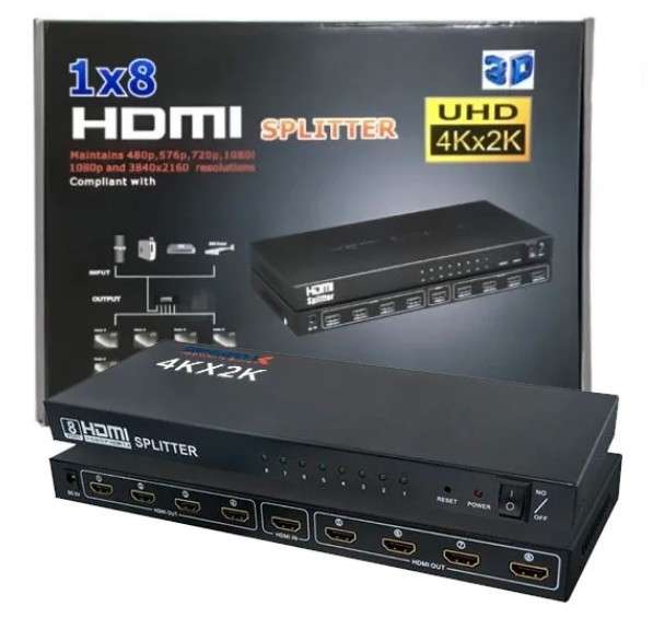 HDMI SPLITTER 8 WAY 4K (HD025)