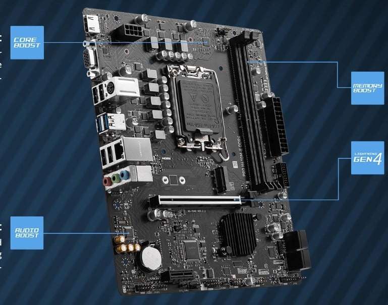 MB MSI PRO H610M-E DDR4 INTEL 1700 MATX