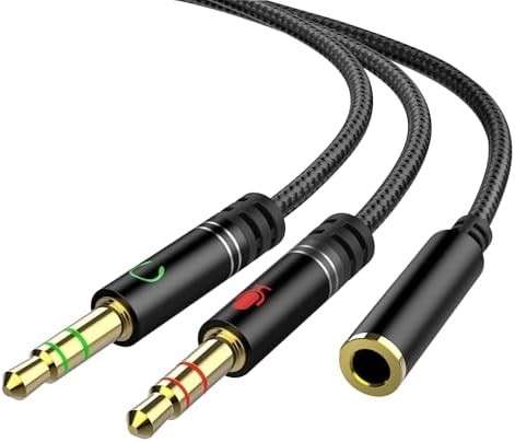 AUDIO CABLE 3.5MM FEMALE TO 2 X MALE