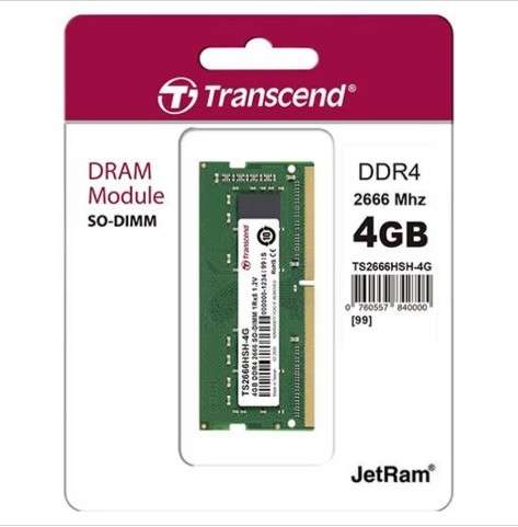 4G DDR4 2666 LAPTOP TRANSCEND RAM(R010)
