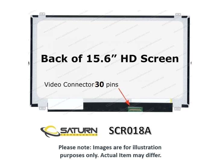 15.6" LCD 1366 X 768 30P + SCREWS + LIP (SCR018A)
