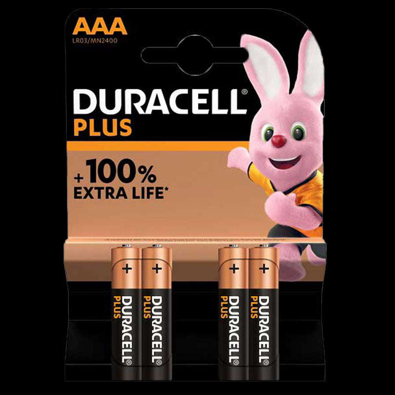 DURACELL Battery Plus Remote Aaa 4's 1.5v Mn2400b4