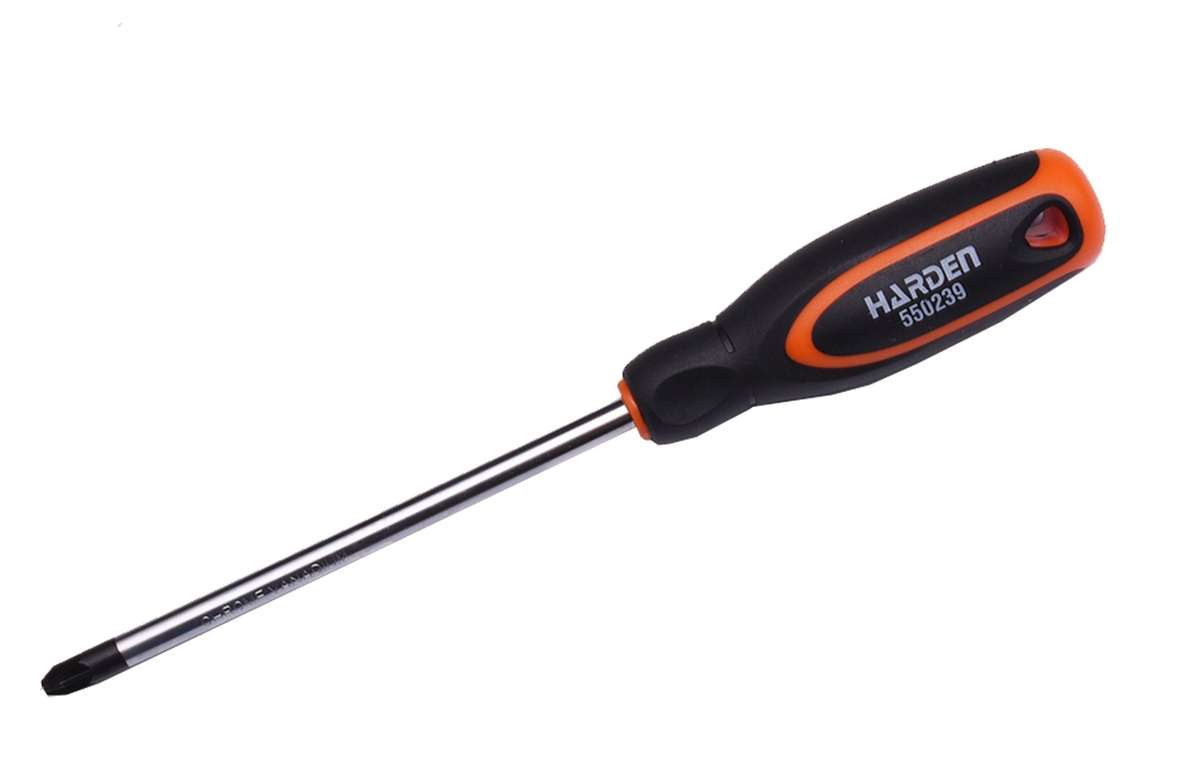 HARDEN Screwdriver with Soft Handle PZ2 x 100mm