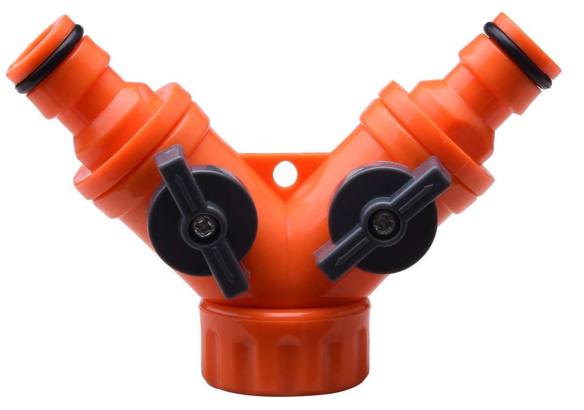 HARDEN Y Shape Double Individual Hose Connector 1/2