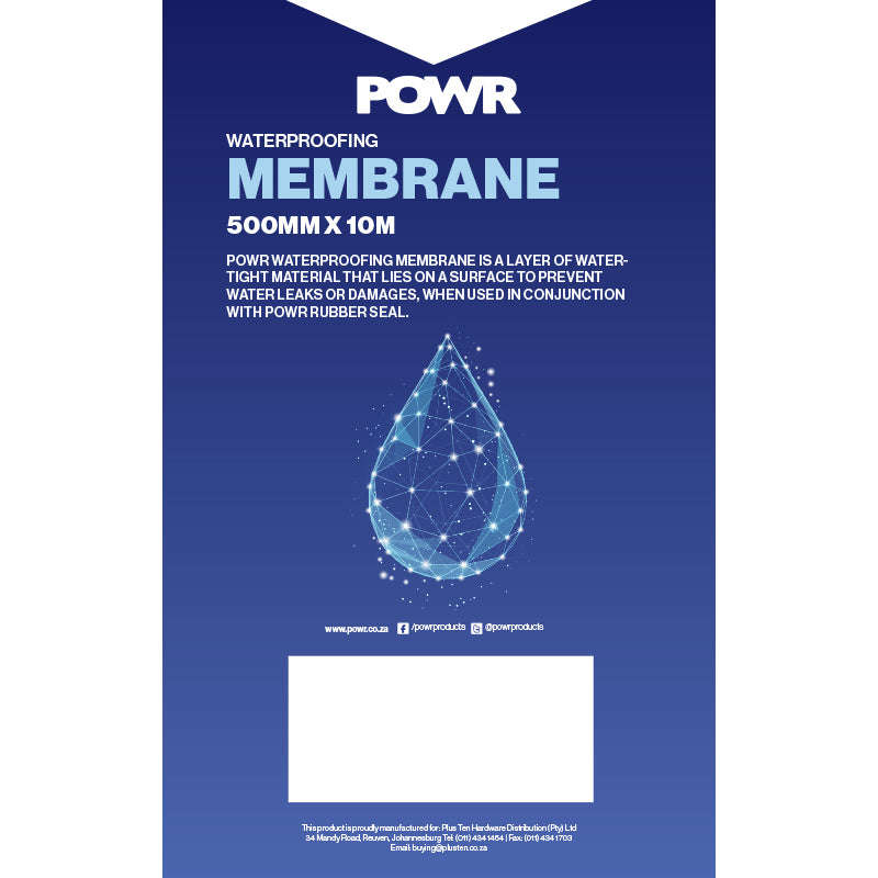 POWR Membrane Tape Premium Grade 500mm X 10m